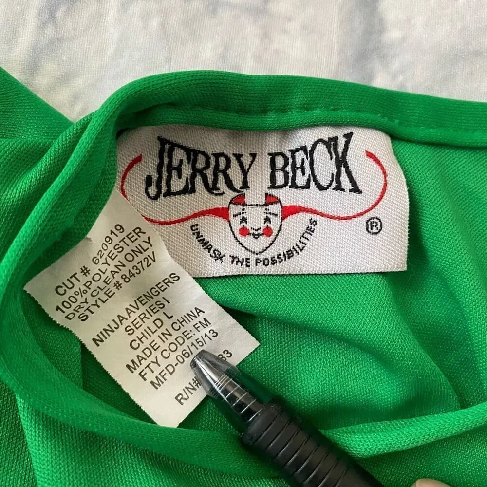Jerry Beck ninja avengers child L Halloween costume green